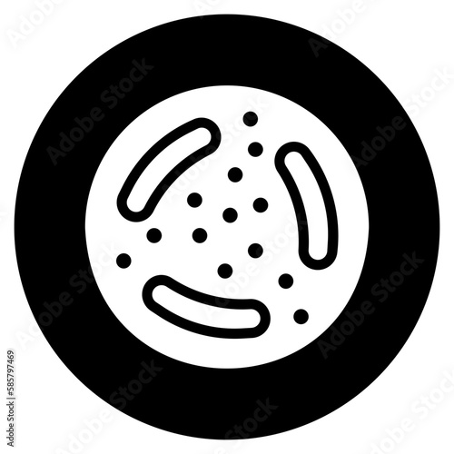 bacteria glyph icon