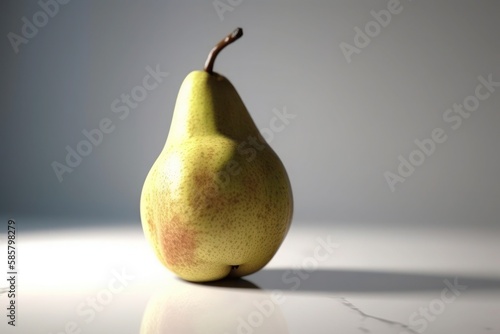 pear on white background generative ai