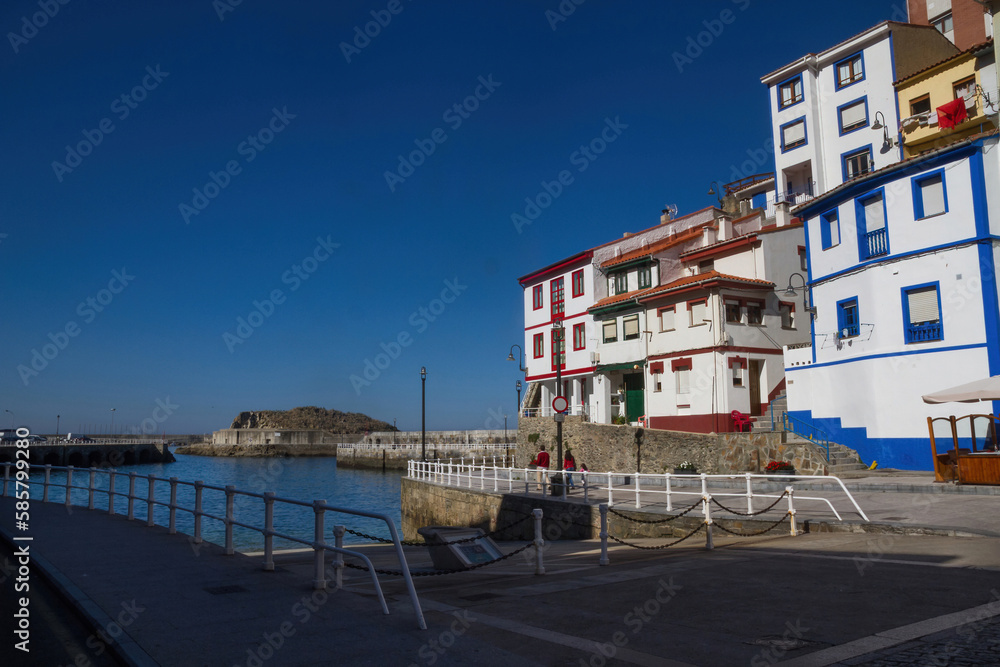 Coastal town of Cudillero. North of Spain fishing village and important tourist destination