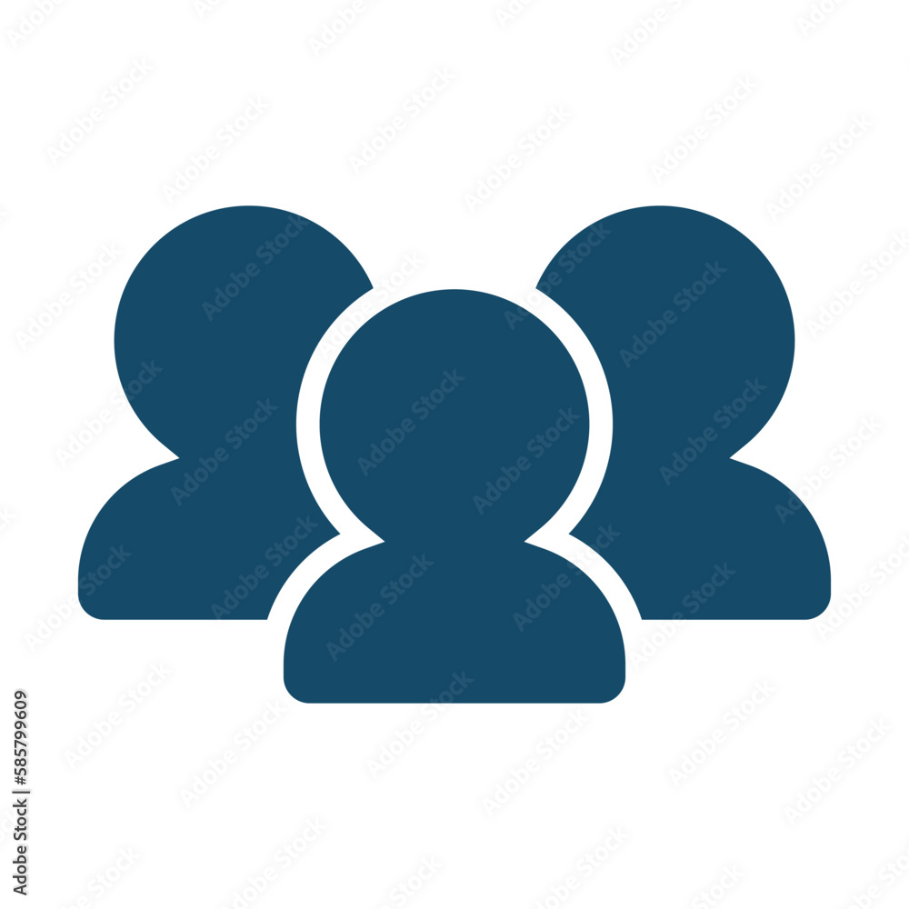 Group silhouette icon. Members. Vector. Group silhouette icon. Members. Vector.