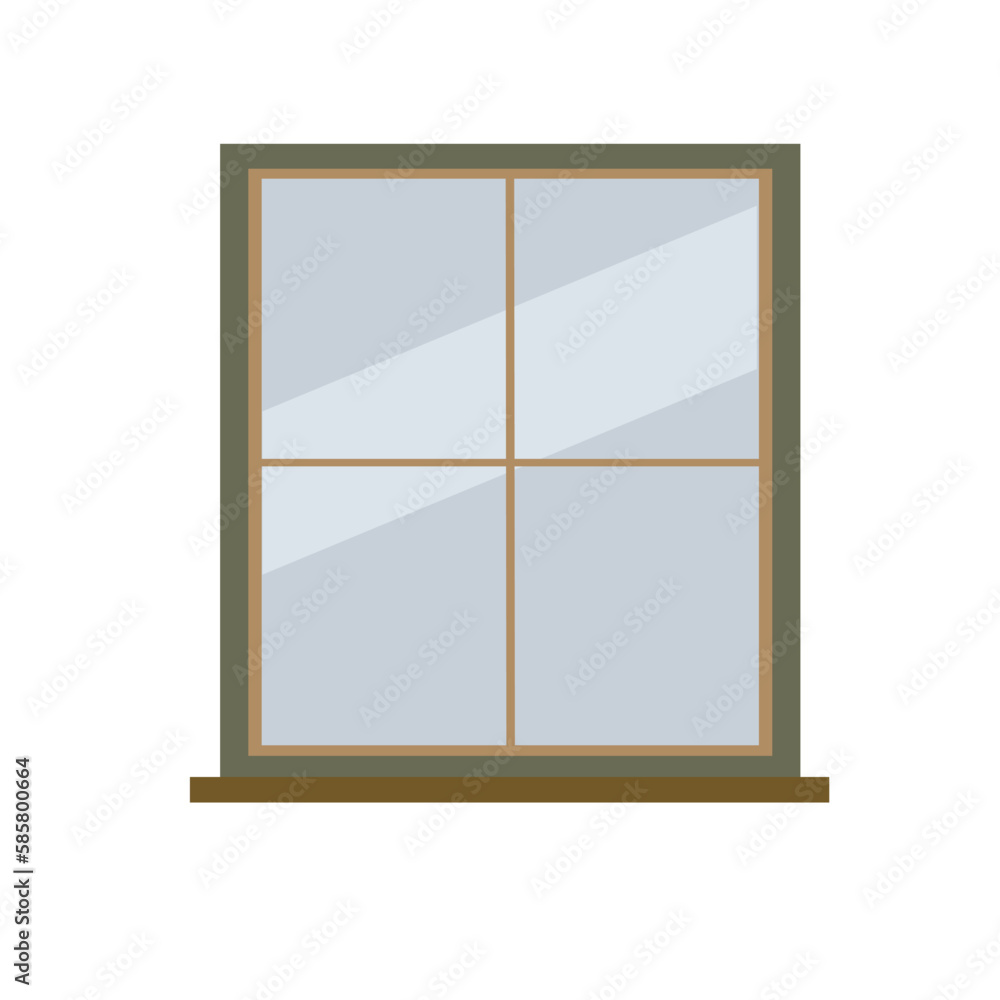 Flat vector design of window. Flat vector design of window.