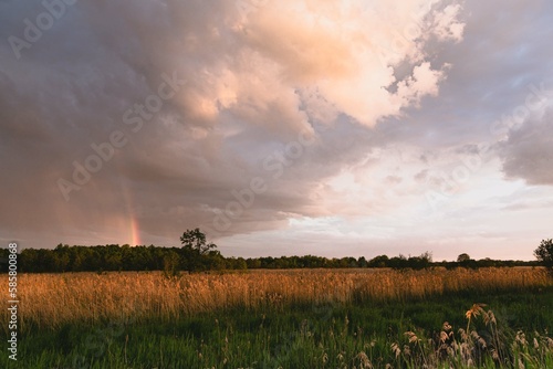 Niebo z tęczą po burzy © KoLesfot