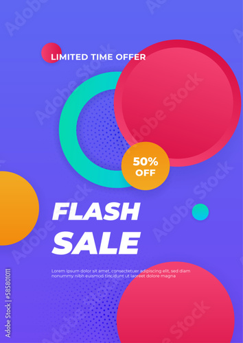 Set Sale banners design template, discount tags, app icons, vector illustration
