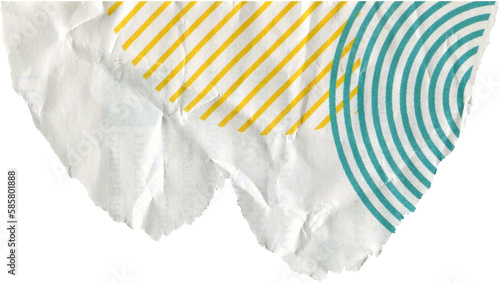 Light textured scrap of magazine paper	
