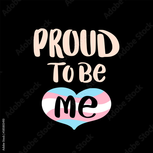 Proud to be me handwritten text. Love yourself and accept yourself concept. Inspirational quote. Vector design for poster, t shirt, card, sticker, social media.
