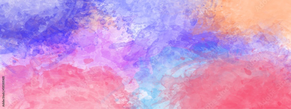 Abstract colorful watercolor background for graphic design. Abstract pastel color watercolor for background. painting of a sky with clouds and a white bird flying in the sky with a blue