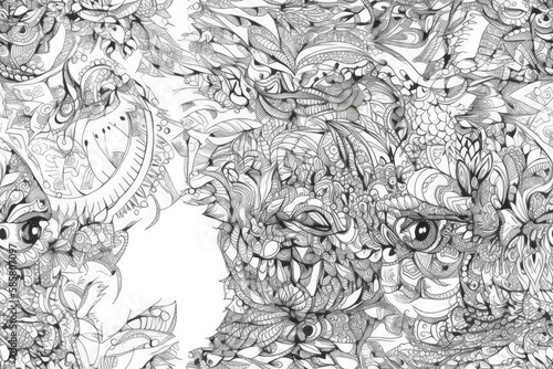 Wallpaper Mural black and white portrait of a woman's face. Generative AI Torontodigital.ca