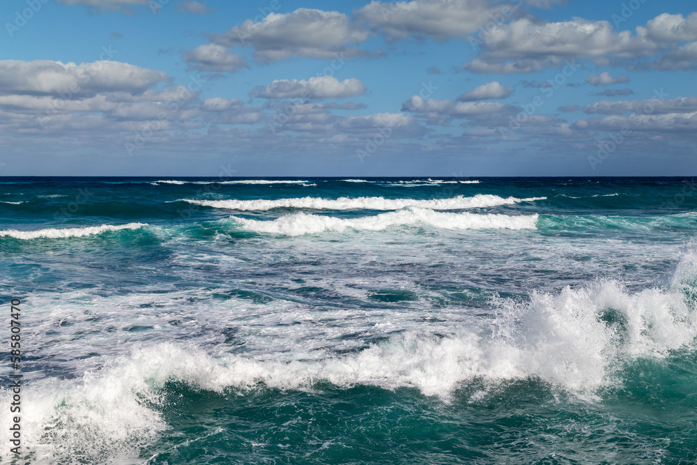 Powerful waves in Atlantic ocean. Powerful waves in Atlantic ocean.