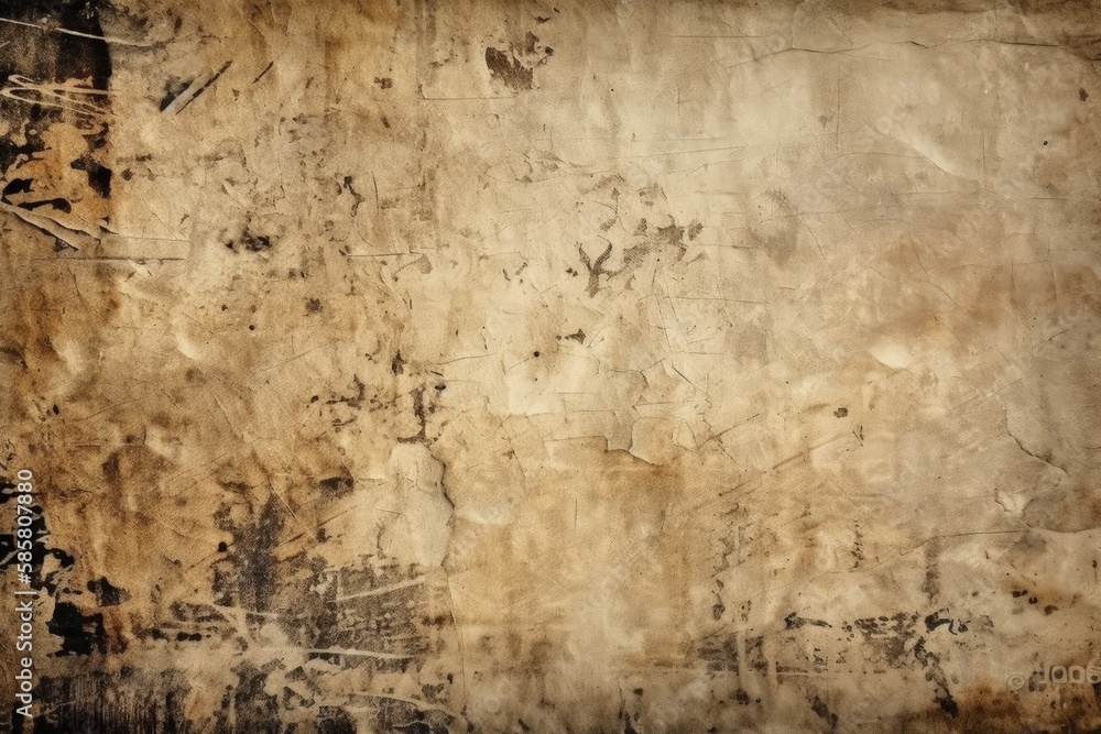 an aged and textured wall with peeling paint and scratches. Generative AI