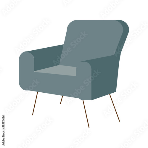 Flat vector design of armchair.