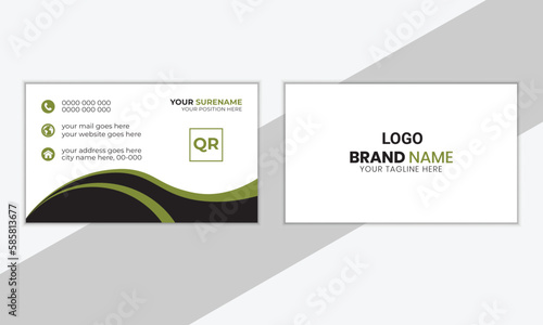 double sided creative business card design. clean name card