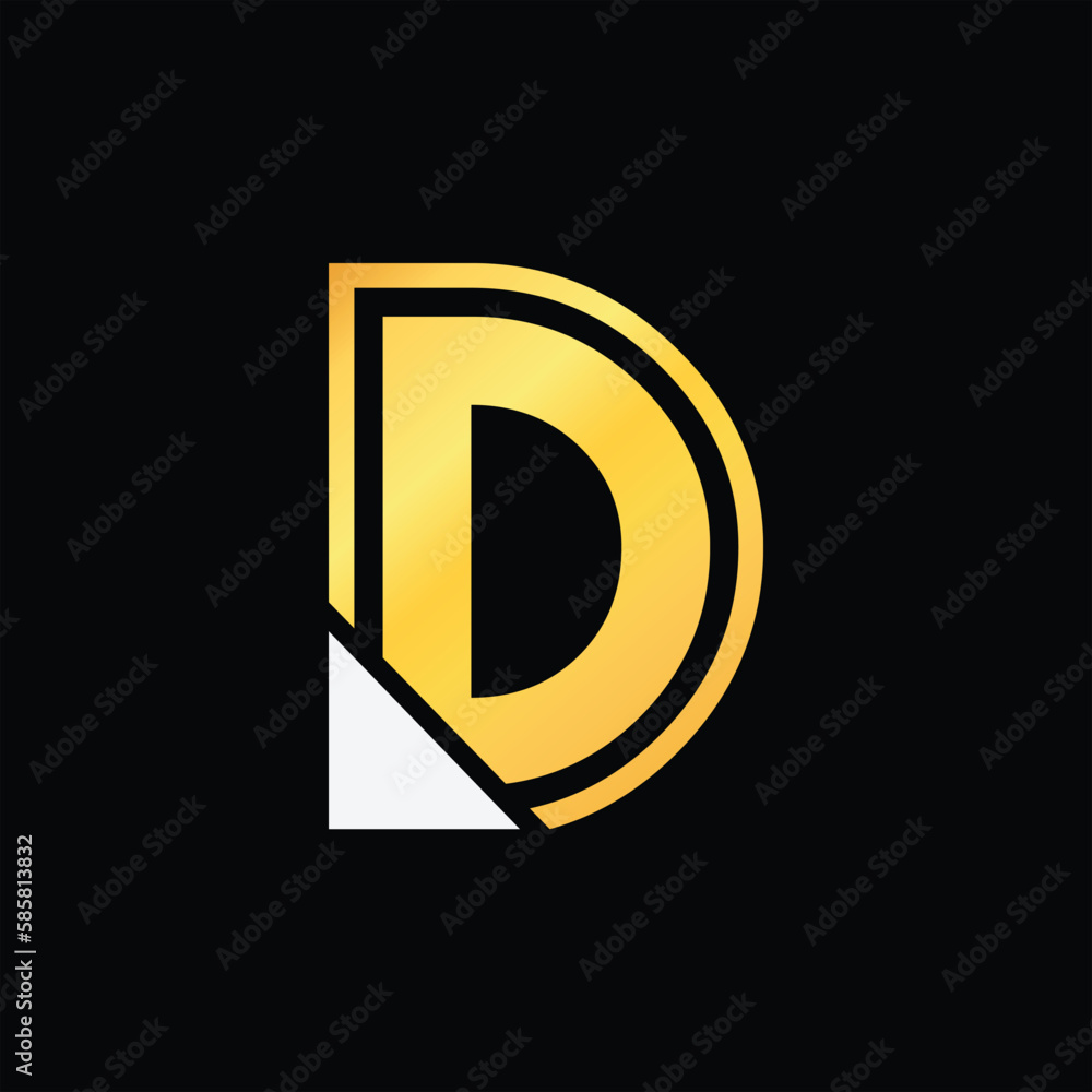 elegant initial d design logo icon business elegant initial d design logo icon business