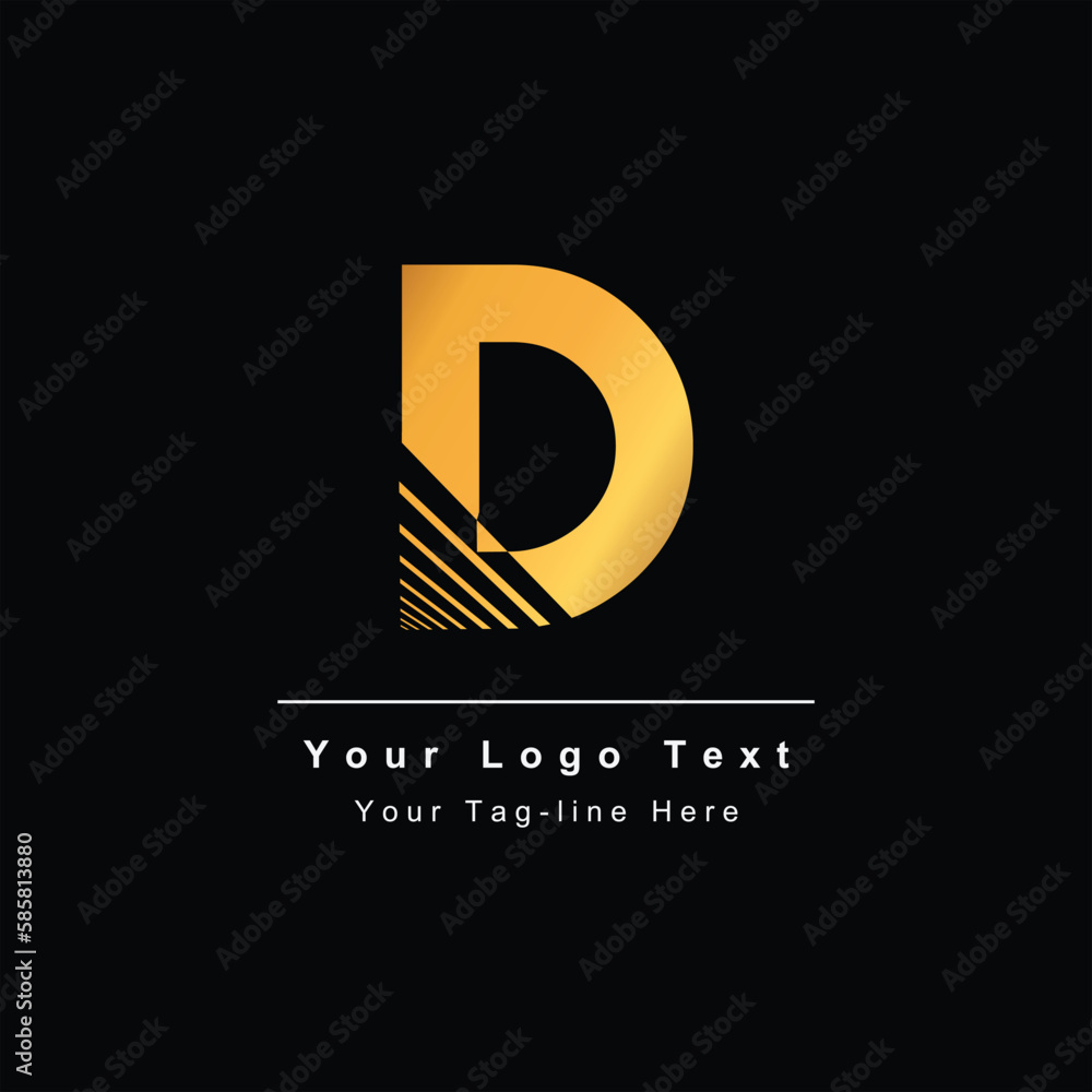 Fototapeta premium letter d logo design icon template