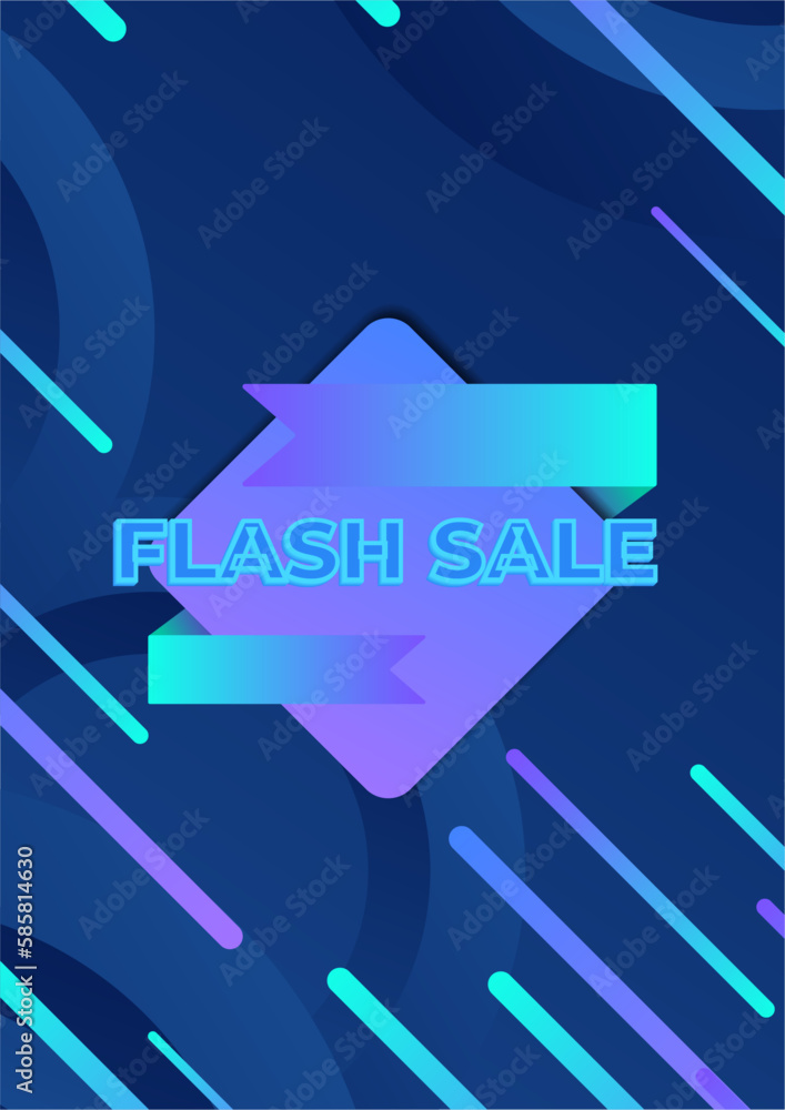 Vector gradient sale poster template blue Vector gradient sale poster template blue