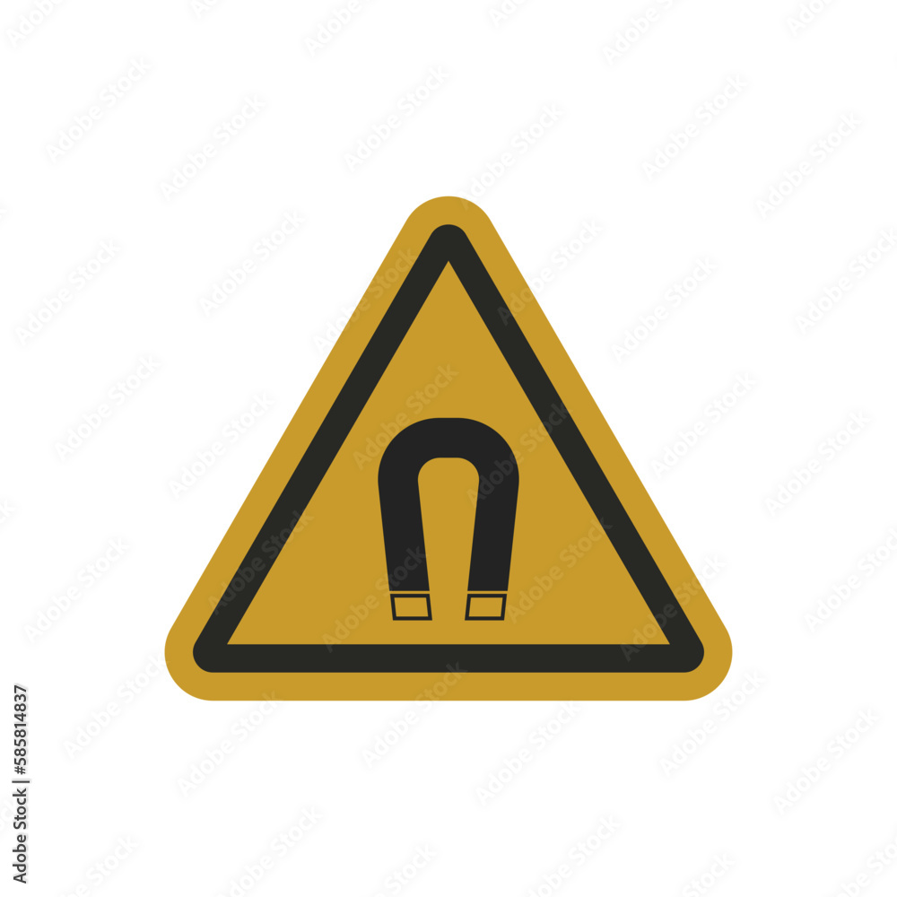 Magnetic field sign icon. Caution symbol modern, simple, vector, icon for website design, mobile app, ui. Vector Illustration Magnetic field sign icon. Caution symbol modern, simple, vector, icon for website design, mobile app, ui. Vector Illustration