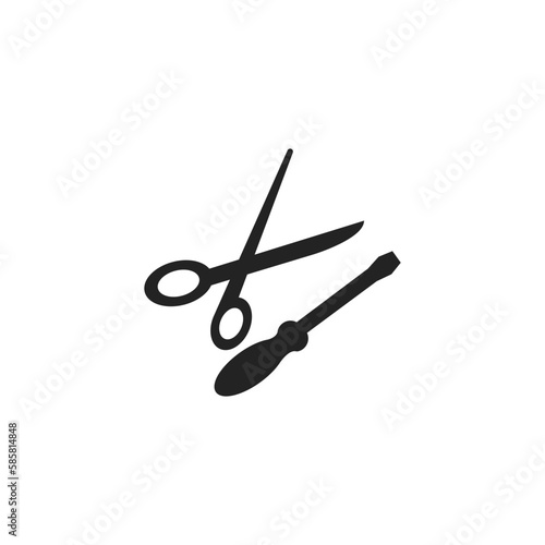 Metal parts and medical instruments icon. Tools symbol modern, simple, vector, icon for website design, mobile app, ui. Vector Illustration