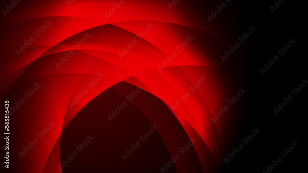 Bright red glowing shiny waves abstract background. Seamless looping futuristic motion design. Video animation Ultra HD 4K 3840x2160