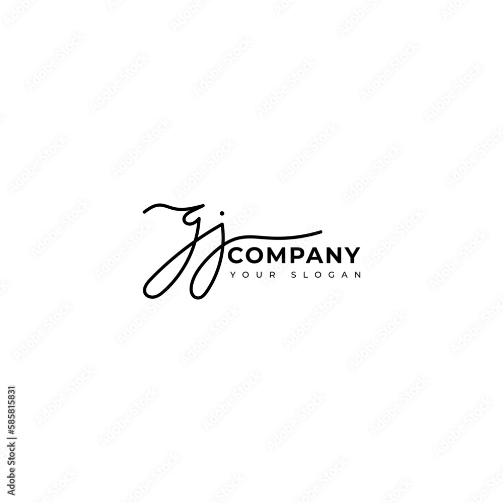 Gj Initial signature logo vector design Gj Initial signature logo vector design