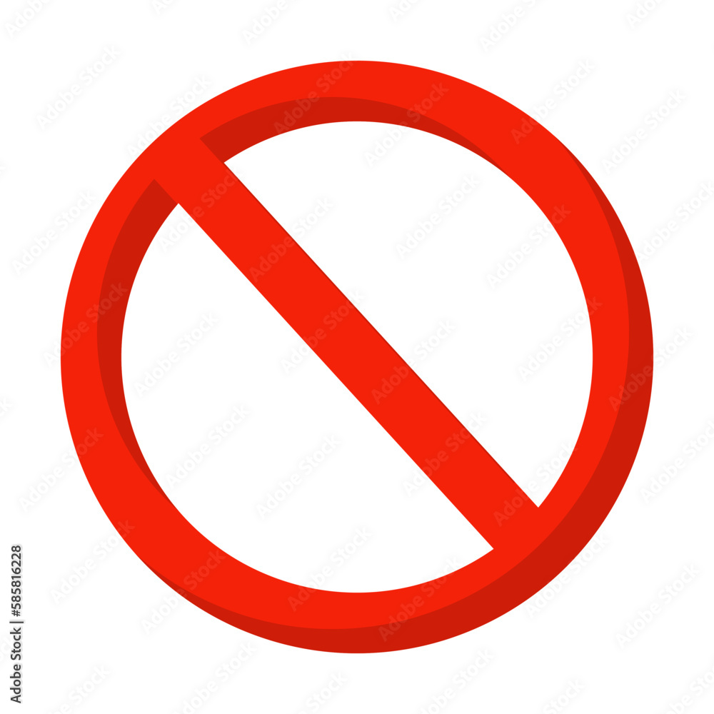 Modern prohibition sign. Strictly prohibited. Vector. Modern prohibition sign. Strictly prohibited. Vector.