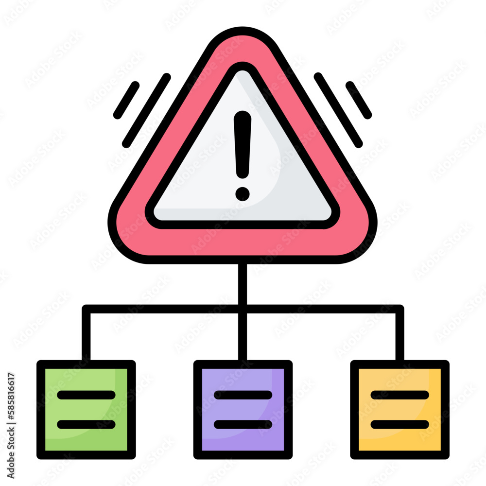 Hierarchical Structure Line Color Icon Hierarchical Structure Line Color Icon
