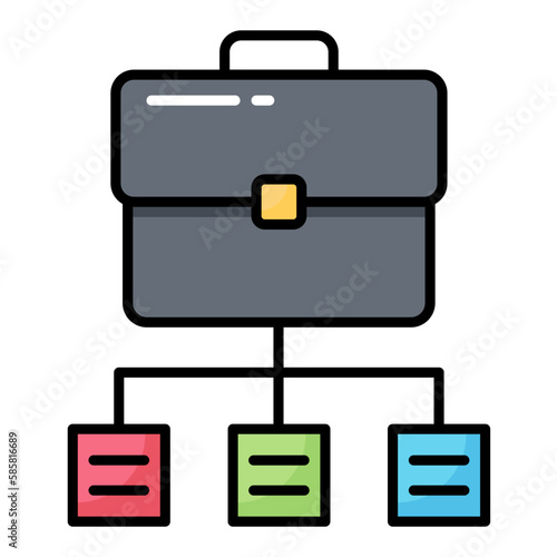 Business Strategy Line Color Icon