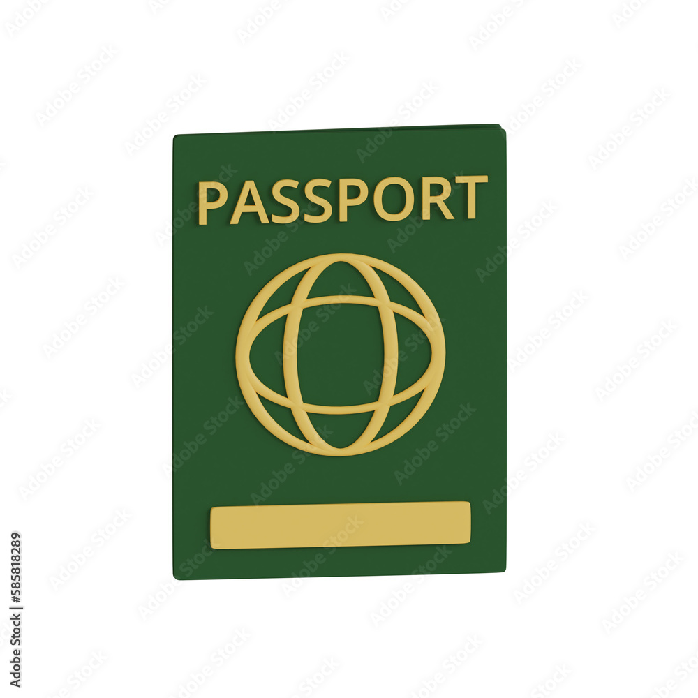 3d rendered green passport perfect for travel design project 3d rendered green passport perfect for travel design project