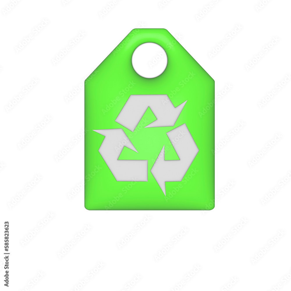 Obraz premium 3d Ecology Vector Price Tag. Vector illustration.