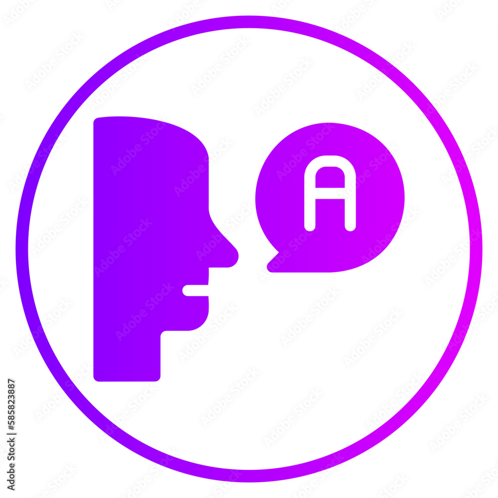 speaking gradient icon speaking gradient icon