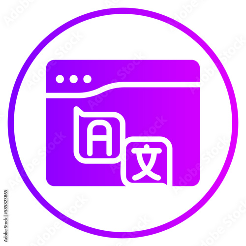 online translator gradient icon