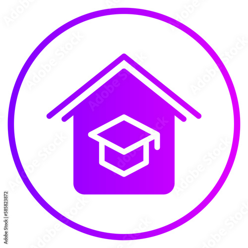 homeschooling gradient icon