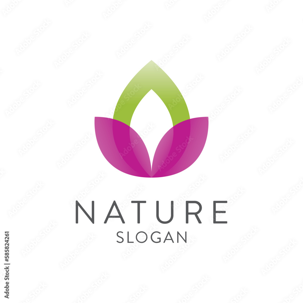 nature leaf logo vector design. Healthy eco food, ecology, spa, business, diet , yoga logo design