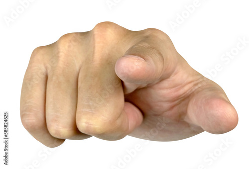 Obraz na plátne Index finger or hand pointing at you isolated