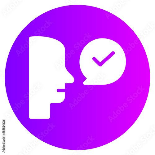 pronunciation gradient icon
