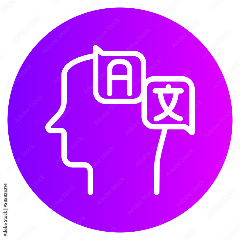 translator gradient icon translator gradient icon
