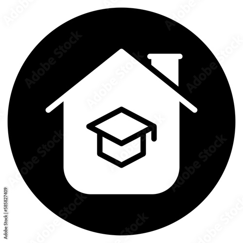 homeschooling glyph icon
