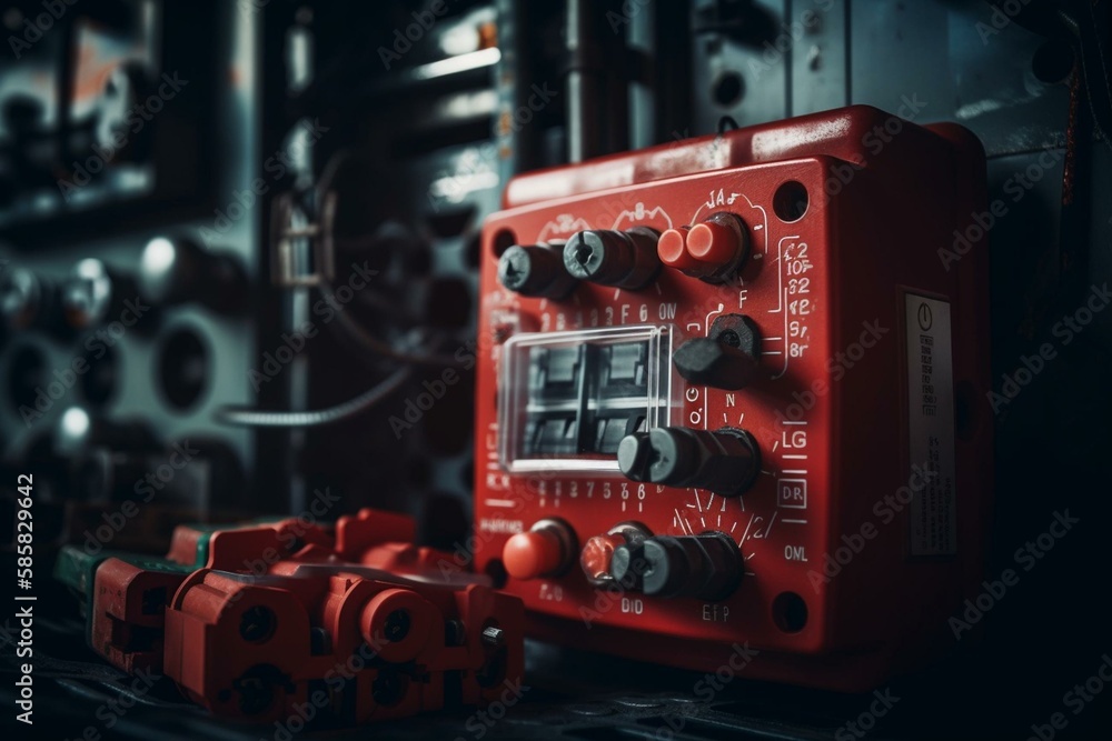 Lockout Tagout , Electrical safety system.Key lock switch or circuit ...