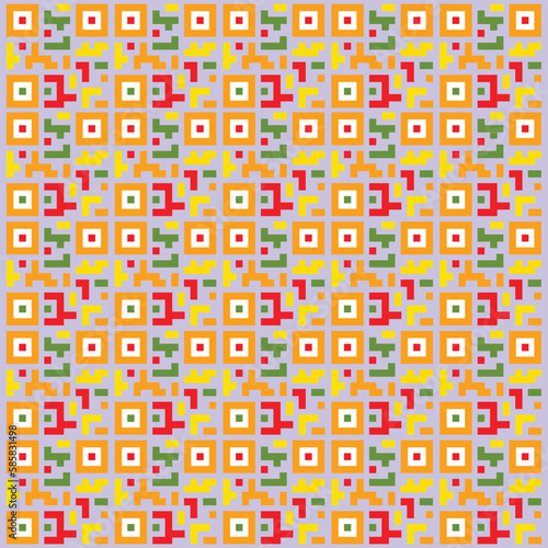 Seamless pattern with multicolored squares. Geometric background.