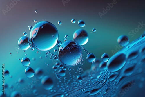 drops of water created using AI Generative Technology
