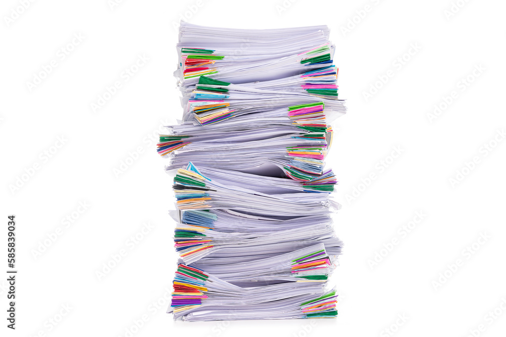 Stack of Documents isolated on white background. Documents pile. Stack of Documents isolated on white background. Documents pile.