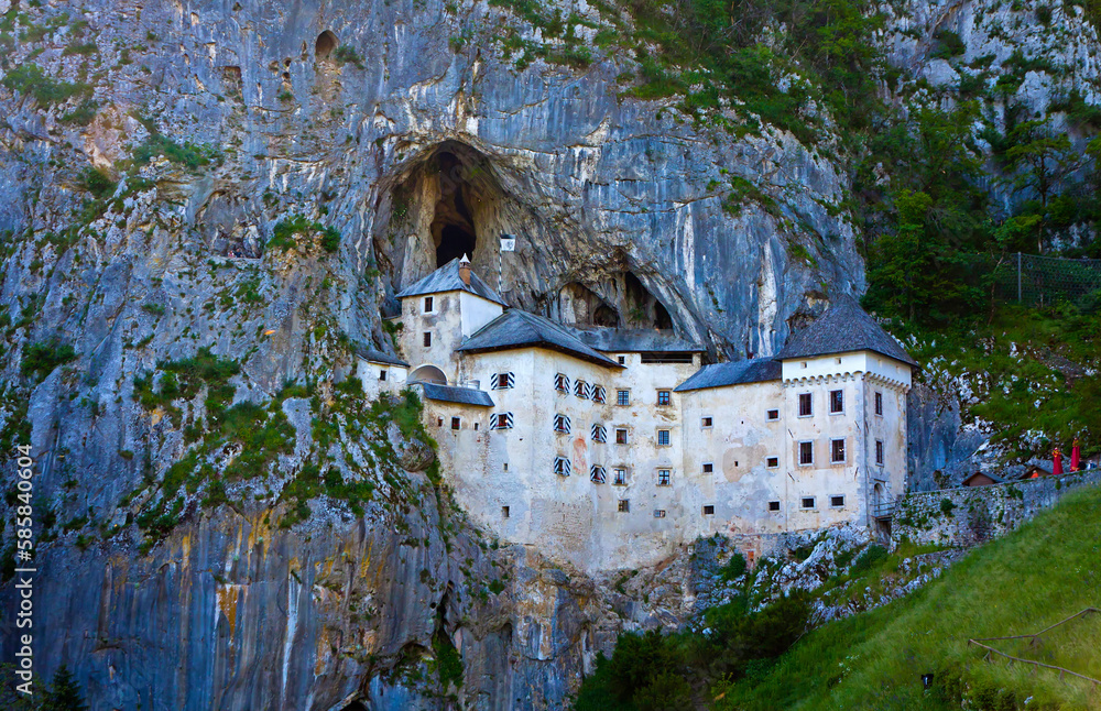Predjama Castle (Predjamski Grad) - Renaissance castle built within the Postojna Cave mouth in Slovenia