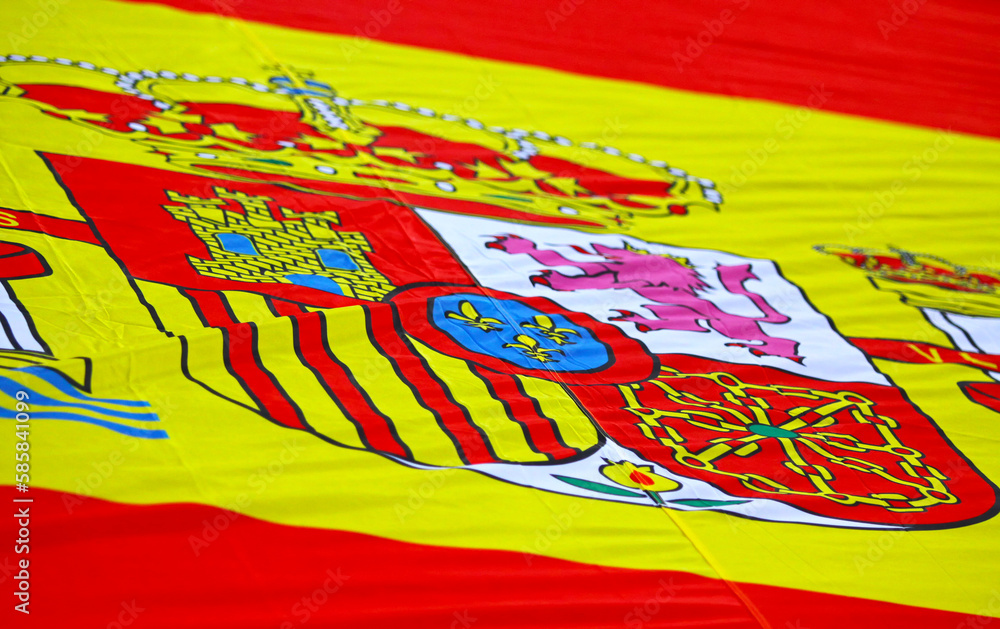Close-up Spain National flag