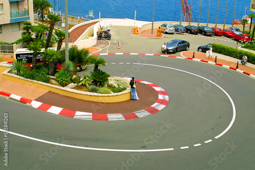 Famous Formula One hairpin ("Grand Hotel Hairpin") in Monte Carlo, Monaco © katatonia