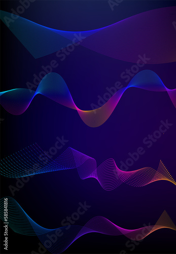 Design elements business presentation template. Vector illustration vertical web banners background  backdrop glow light effect . EPS 10 for web template  web site page presentation  neon disco club