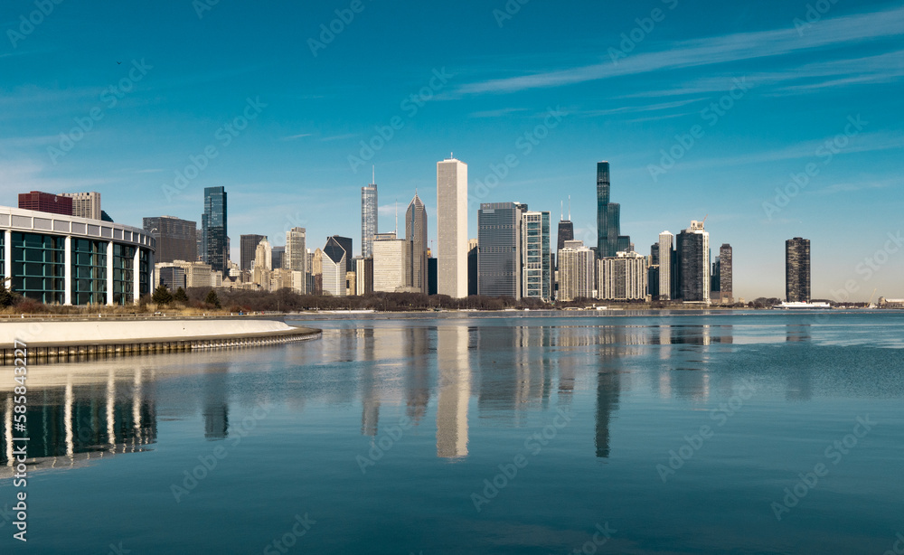 Naklejka premium Chicago skyline