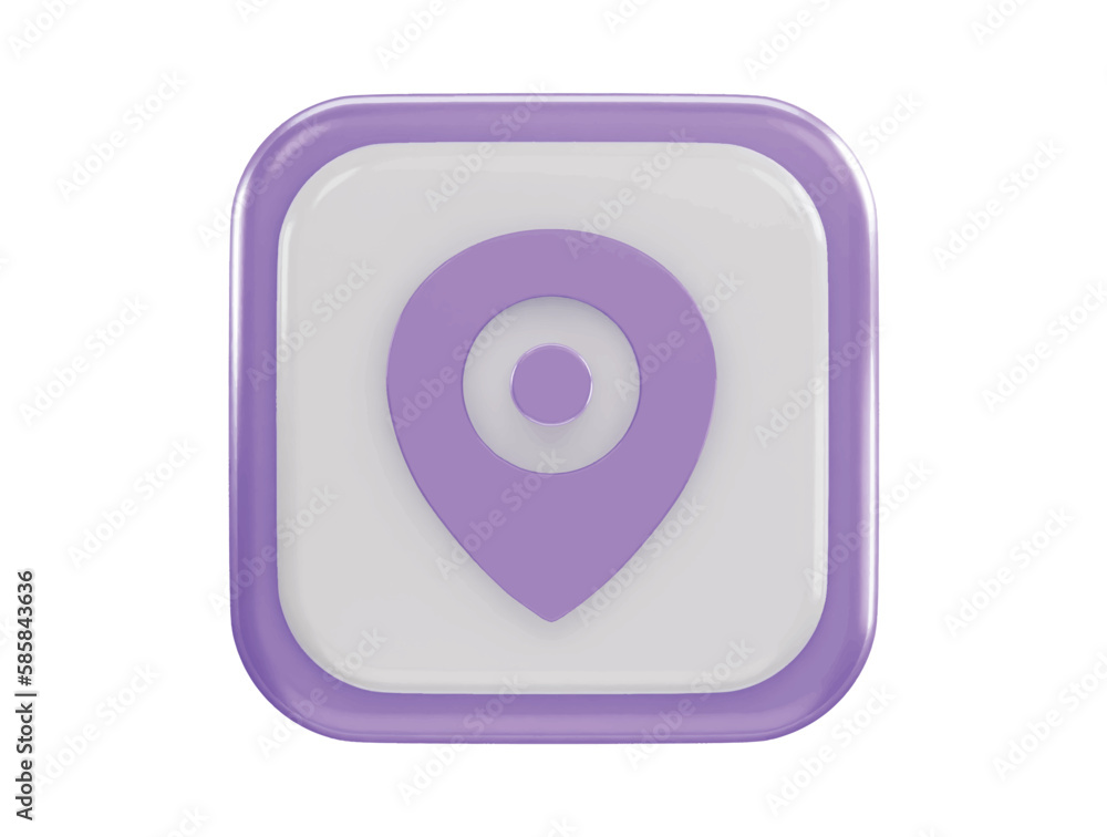 location icon 3d rendering vector illustration