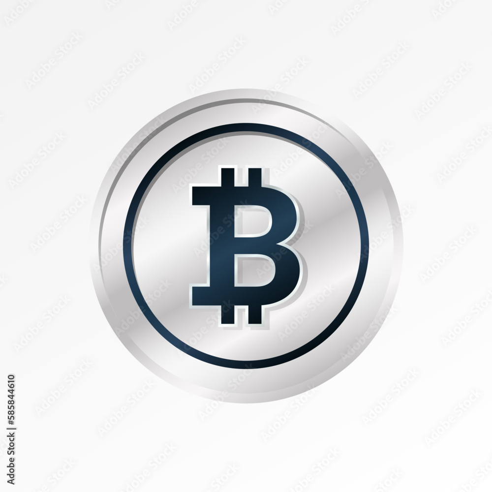 Bitcoin sign. Isolated vector illustration. Blockchain technology, crypto currency symbol. Virtual money icon for business, finance, global trade, payment Bitcoin sign. Isolated vector illustration. Blockchain technology, crypto currency symbol. Virtual money icon for business, finance, global trade, payment