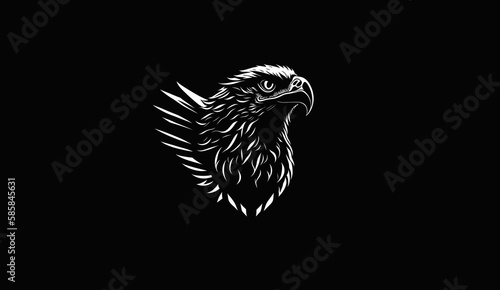 eagle tattoo vector illustration free vector