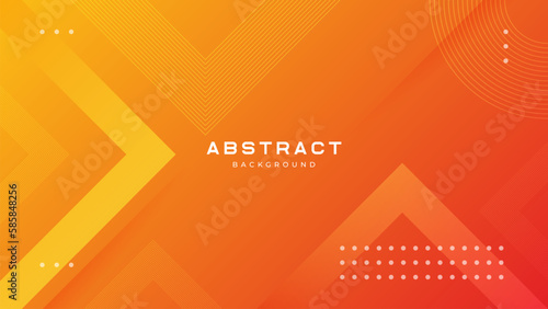 abstract minimal orange background with geometric lines and triangle