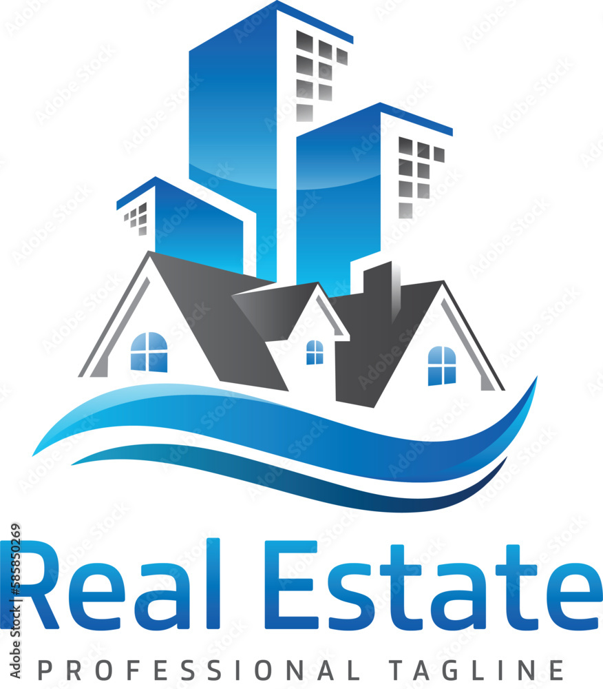 real estate modern logo