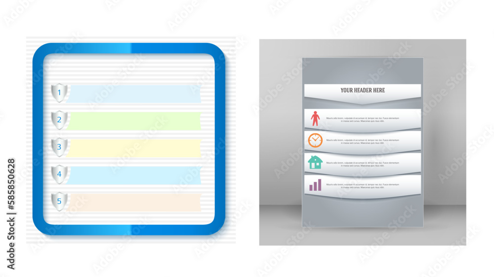 Set Design business presentation template. Vector illustration EPS 10. Can be used for chart process the financial company, technology infographics, number banners, charts and graphs or power point Set Design business presentation template. Vector illustration EPS 10. Can be used for chart process the financial company, technology infographics, number banners, charts and graphs or power point